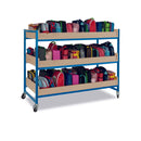 Monarch heavy duty extra large classroom storage trolley - Blue