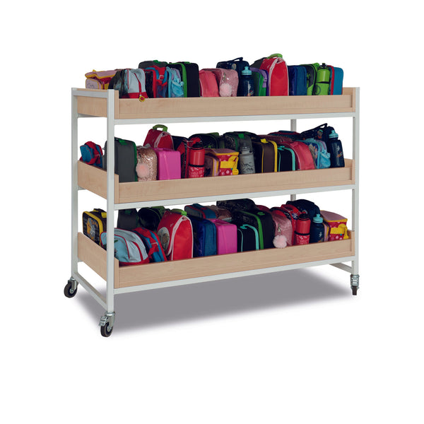 Monarch heavy duty extra large classroom storage trolley - White