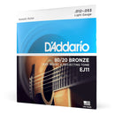 D'Addario 80-20 Bronze String Set - Light