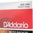 D'Addario 80-20 Bronze String Set - Medium