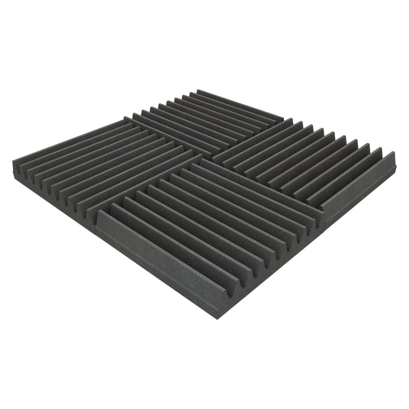 EQ acoustics 60cm foam acoustic tile pack of 8 - Charcoal gre