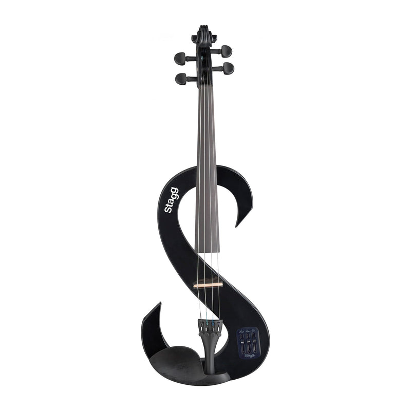 Stagg Silent S Shaped Electric Violin - Black