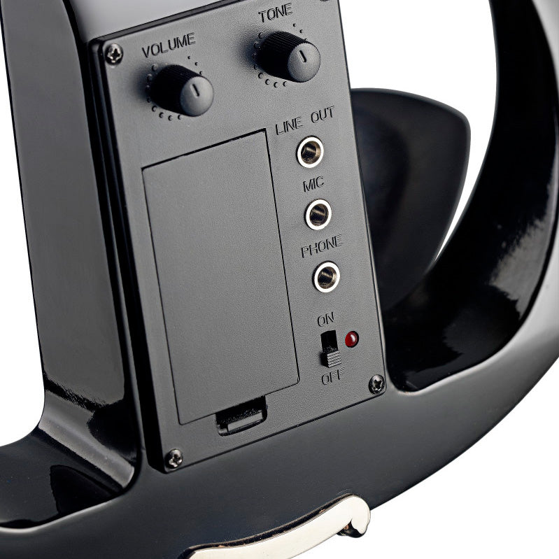 Stagg silent traditionally shaped electric violin outfit - Black