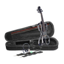 Stagg silent traditionally shaped electric violin outfit - Black