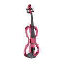 Stagg silent traditionally shaped electric violin outfit - Metallic red
