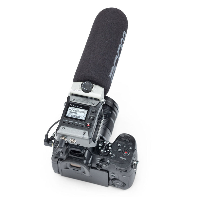 Zoom F1 field recorder and shotgun mic