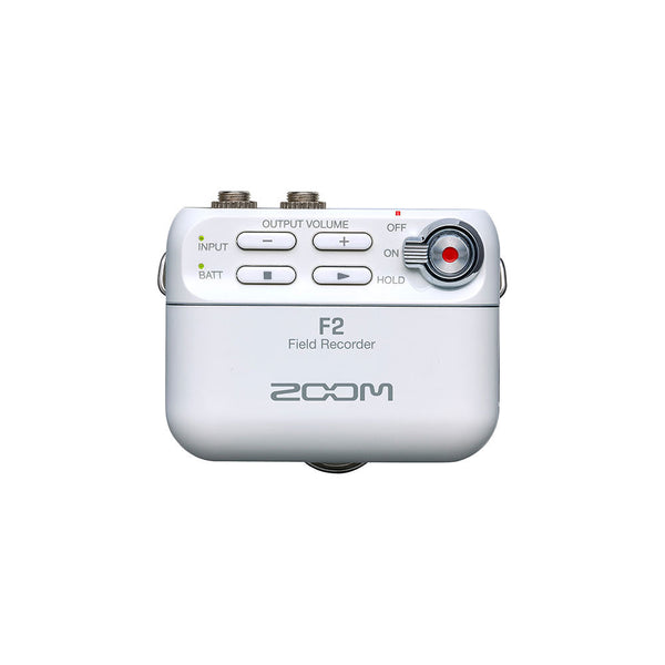 Zoom F2 field recorder with lavalier microphone - white