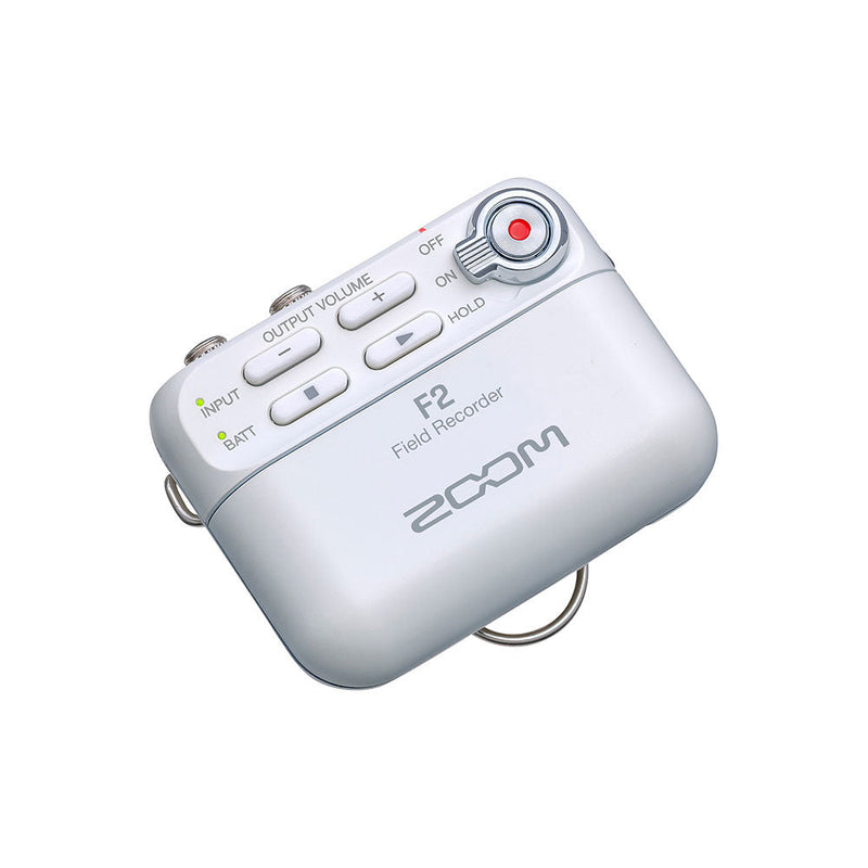 Zoom F2 field recorder with lavalier microphone - white