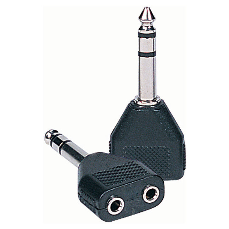 Budget 6.35Mm Stereo Plug To 2 X 3.5Mm Stereo Sockets