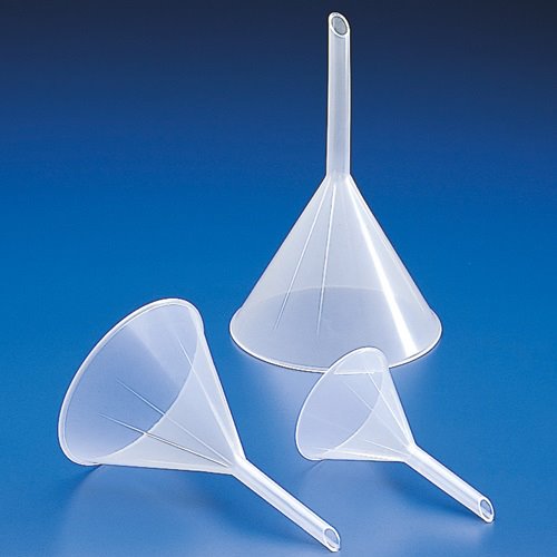 Funnels, Analytical, Polyprop, 100mm dia (Pack 10)