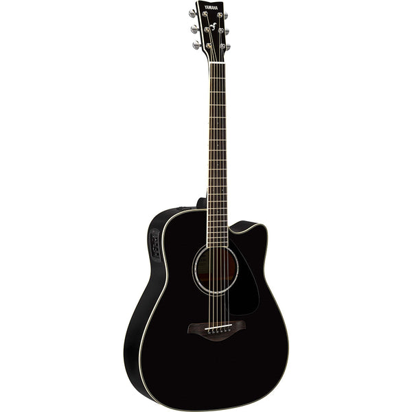 Yamaha FGX830C 4/4 cutaway electro-acoustic guitar in gloss - Black gloss
