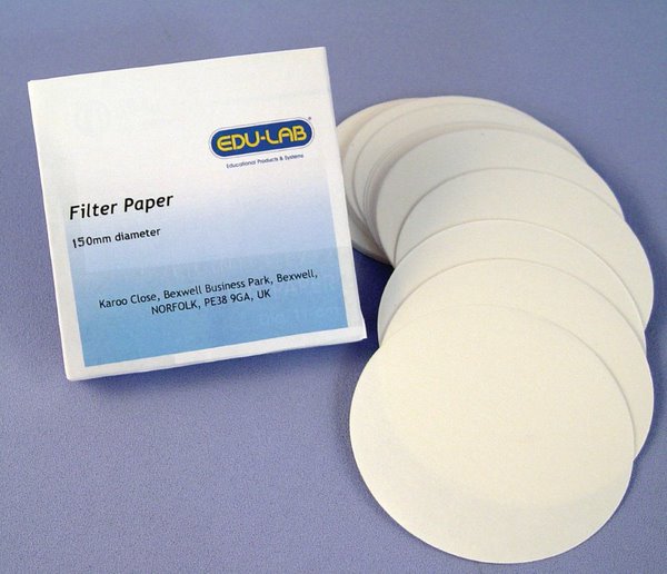 Filter Paper, Circles, 15cm dia (Pack 100)