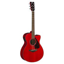 Yamaha FSX800CII 4/4 solid top concert cutaway electro-acoustic guitar - Ruby Red
