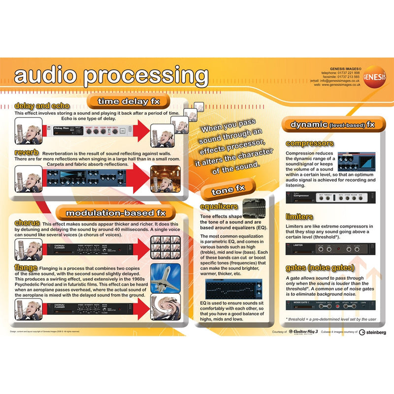 Audio processing - A1 educational poster
