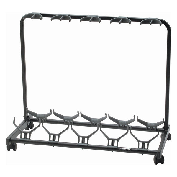 Quiklok universal guitar rack with castors - 5 guitars