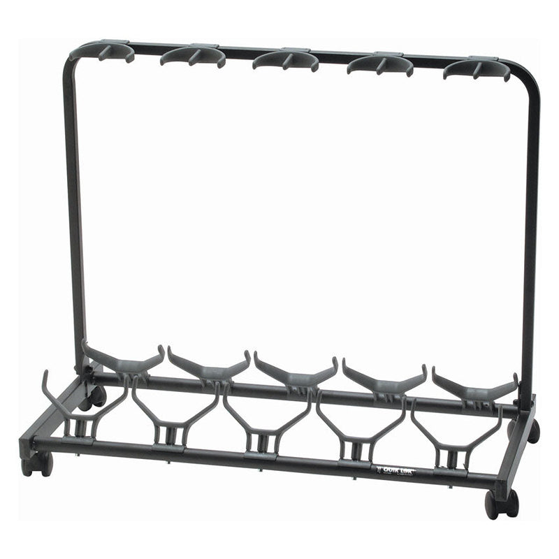 Quiklok universal guitar rack with castors - 5 guitars