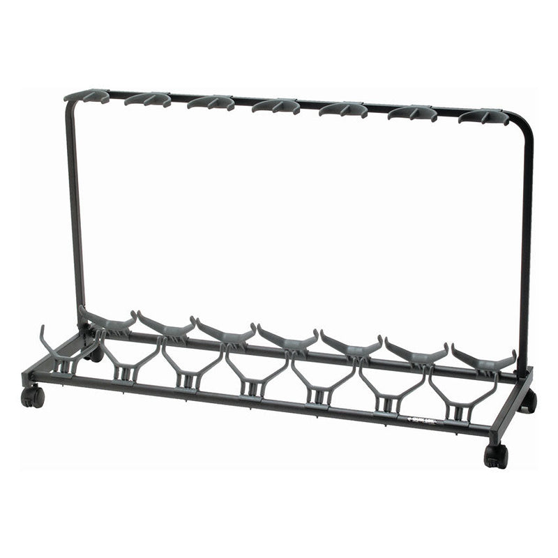 Quiklok universal guitar rack with castors - 7 guitars