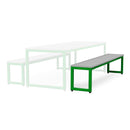 Monarch dining bench with grey top - Apple green