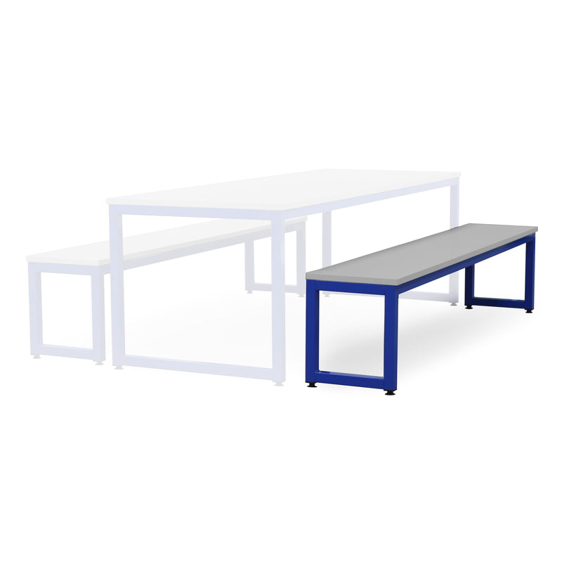 Monarch dining bench with grey top - Blue