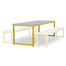 Monarch dining table with grey top - Yellow / A1