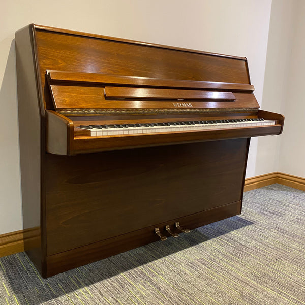 Pre-owned Welmar A4 upright piano in mahogany satin - A1