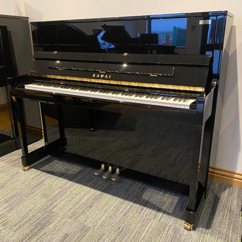 Pre-owned Kawai K-300 AURES upright piano in polished ebony