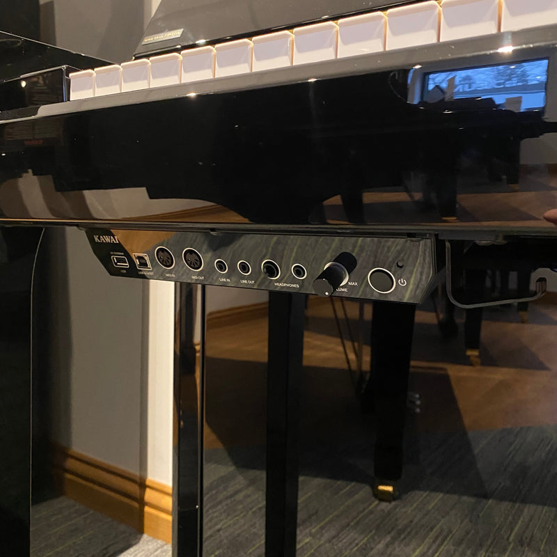 Pre-owned Kawai K-300 AURES upright piano in polished ebony