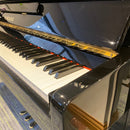 Pre-owned Yamaha C110A upright piano in polished ebony