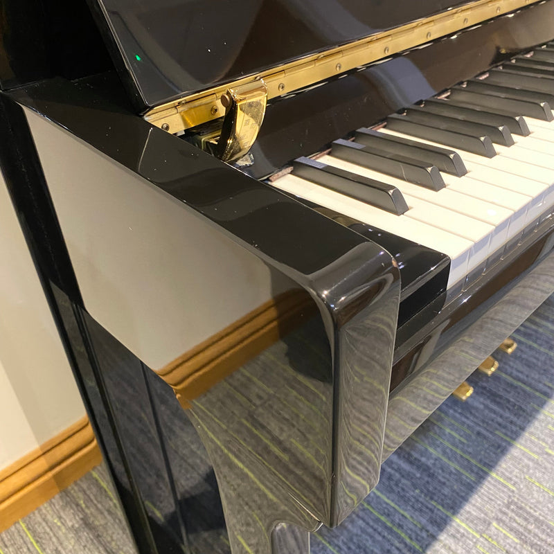 Pre-owned Steinmayer S118 upright piano in polished ebony