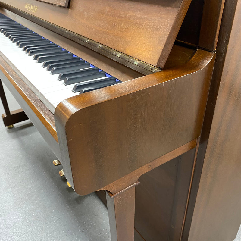 Pre-owned Welmar Model B upright piano in mahogany satin