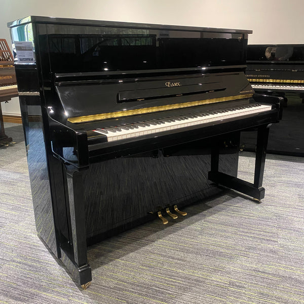 Pre-owned Steinway Essex EUP123 upright piano in polished ebony
