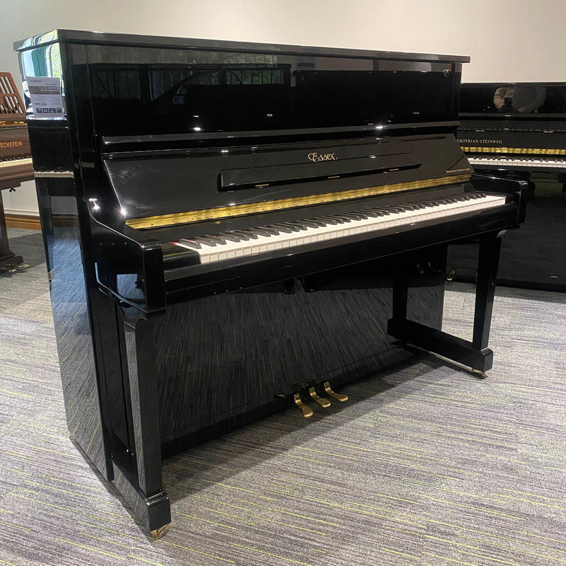 Pre-owned Steinway Essex EUP123 upright piano in polished ebony
