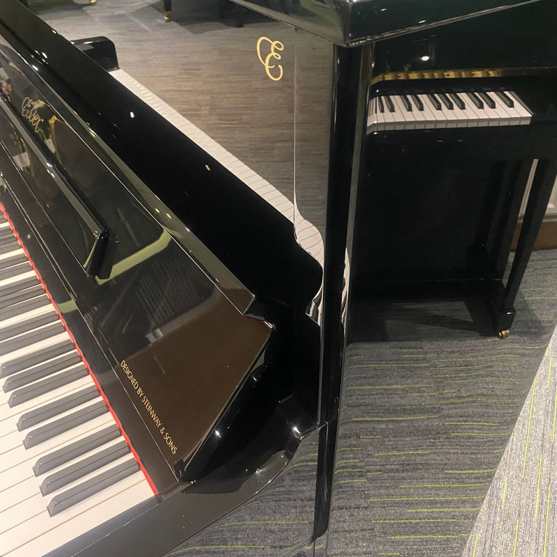 Pre-owned Steinway Essex EUP123 upright piano in polished ebony