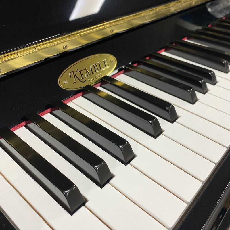 Pre-owned Kemble Conservatoire upright piano in polished ebony