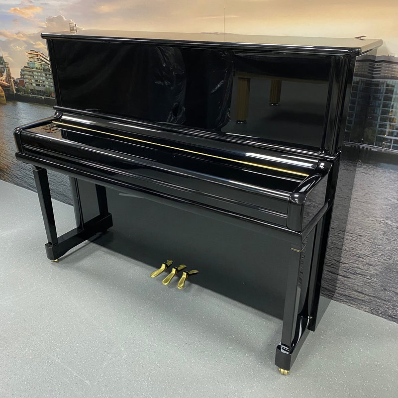 Pre-owned Kemble Conservatoire upright piano in polished ebony