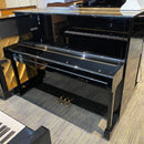 Pre-owned Yamaha P121 upright piano in polished ebony