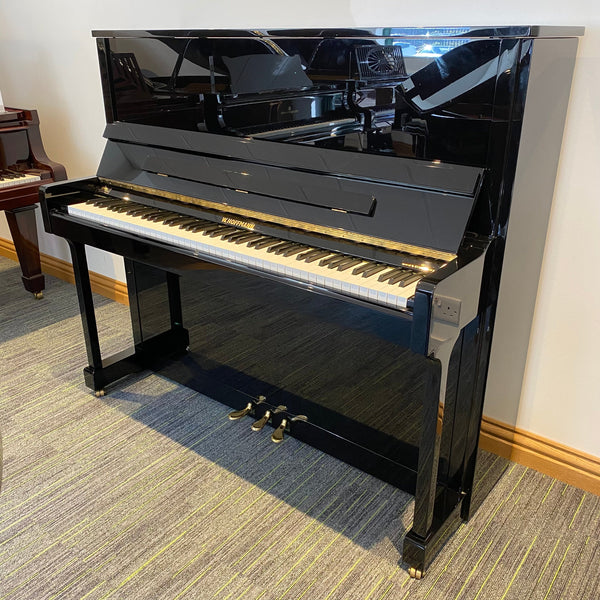 Pre-owned Hoffmann T128 upright piano in polished ebony