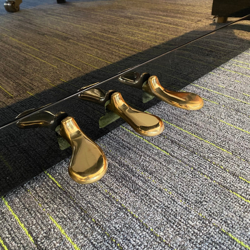 Pre-owned Hoffmann T128 upright piano in polished ebony