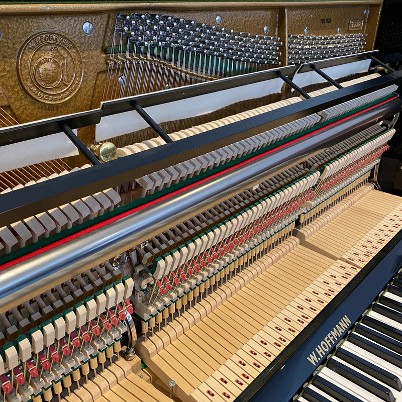 Pre-owned Hoffmann T128 upright piano in polished ebony