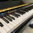 Pre-owned Kemble K121ZT upright piano in polished ebony