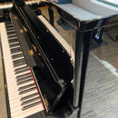 Pre-owned Kemble K121ZT upright piano in polished ebony
