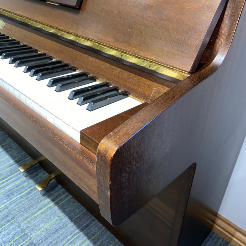 Pre-owned Kemble Studio upright piano in satin mahogany
