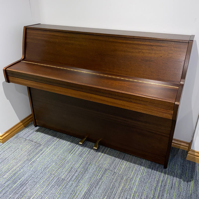 Pre-owned Kemble Studio upright piano in satin mahogany