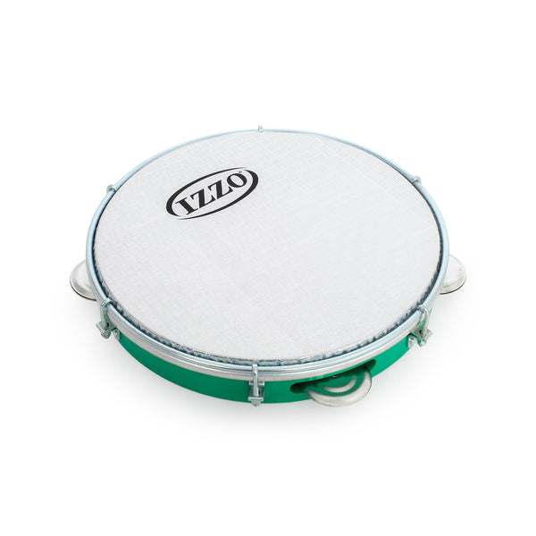 Izzo ABS 10" green pandeiro with metallic head