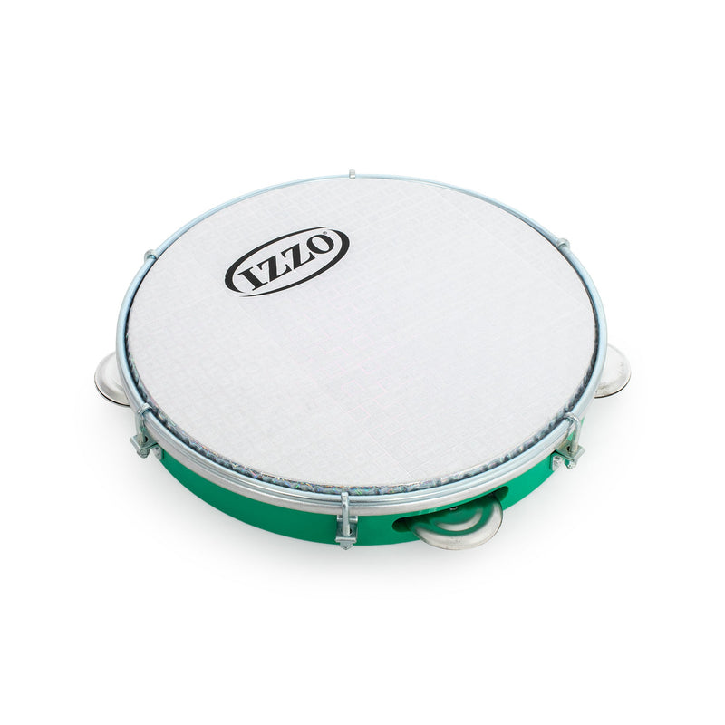 Izzo ABS 10" green pandeiro with metallic head