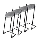 Pack of 4  Jumbie Jam steel pan with metal Z stand - grey pan