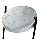 Pack of 4  Jumbie Jam steel pan with metal Z stand - grey pan
