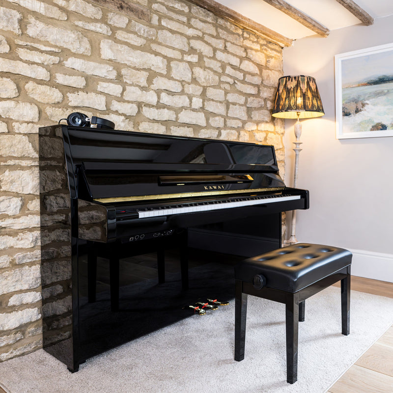 Kawai K-15 ATX3L 'Anytime X3' Upright Piano - Polished Ebony