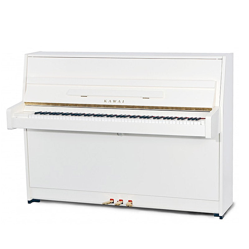 Kawai K-15E upright piano - Polished White