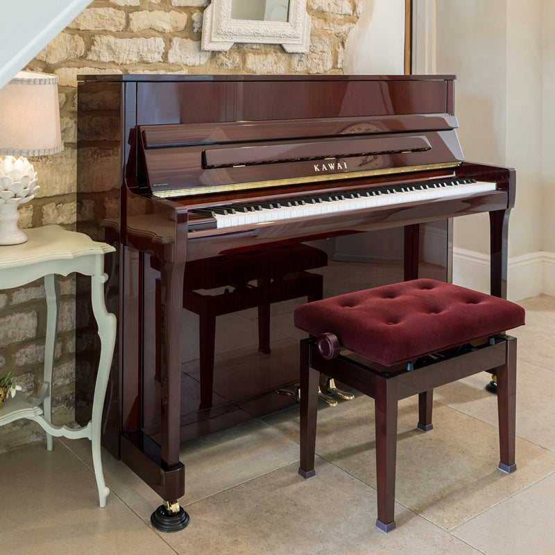 Kawai K-200 upright piano - Polished Mahogany